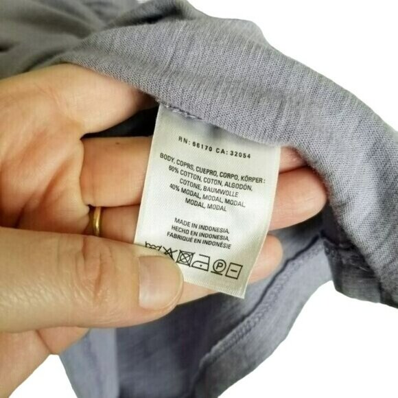 Anthropologie Akemi + Kin Top Faux Wrap Crossover Purple Long Sleeve Blouse S - Picture 8 of 13